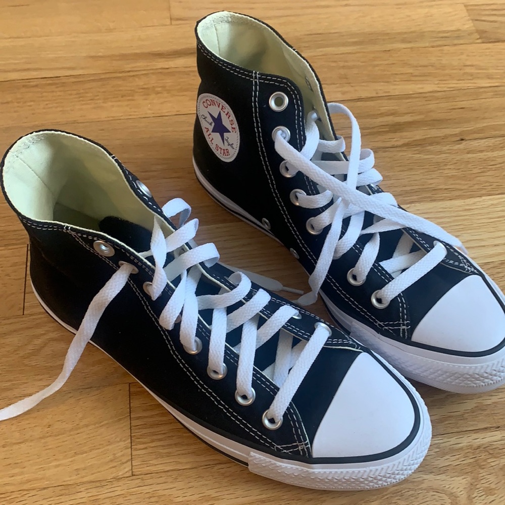 Black High Top Converse (only worn once!)